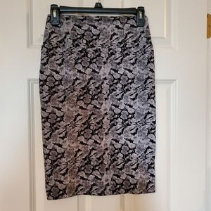 LuLaRoe Cassie Skirt Black Floral